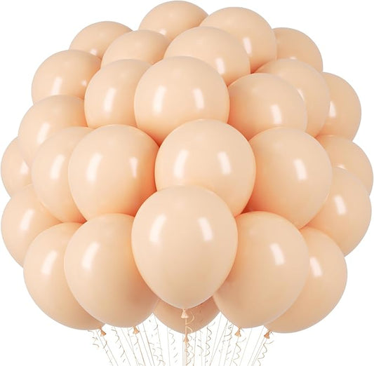 Voircoloria Blush Balloons, 66pack 12inch Nude Latex Party Balloons for Graduation, Wedding, Birthday, Bridal Shower, Baby Shower, Boho Theme Party, Anniversary Party Decorations