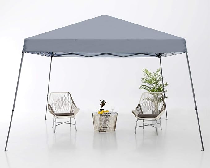 ABCCANOPY Stable Pop up Outdoor Canopy Tent 12 x 12 ft Base / 10 x 10 ft Top, Gray