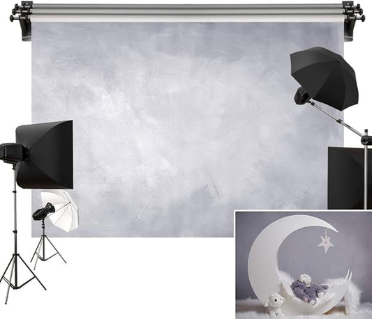 Kate 10x6.5ft/3m(W) x2m(H) Large Grey Background Tint Backdrop Retro Textured Abstract Photography Studio Props