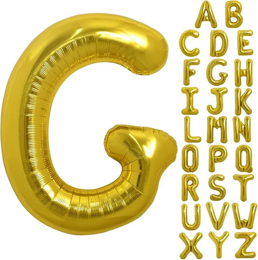 TONIFUL 40 Inch Large Gold Letter G Balloons, Foil Mylar Big Balloons for 2026 New Year Eve Graduation Wedding Baby Shower Birthday Party Anniversary Supplies Decorations