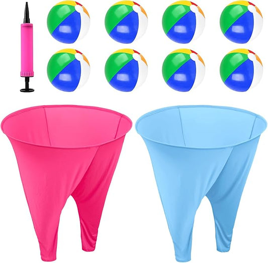 Granny Pants Yard Game Freaky Party Games Pants with Bouncy Balls and Air Pump Oversized Granny Pants Outdoor Game for Adults and Family Interactive Throwing Game for Group Gatherings