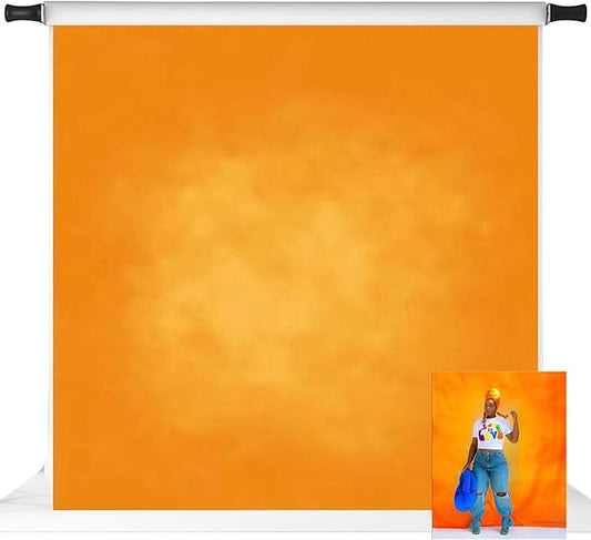 Kate Orange Photography Backdrops Abstract Photo Backdrop Poratrait Background for Photoshoot, 10x10ft