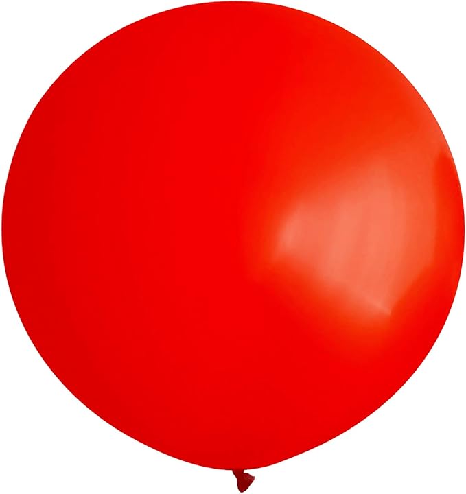 36 Inch Giant Latex Balloons, Standard Red Round Balloons for Birthdays Weddings Receptions Festival Party Decoration, Pack of 5