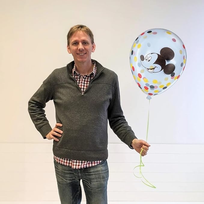 Amscan Mickey Mouse Confetti Latex Balloons | 12" | Pack of 6