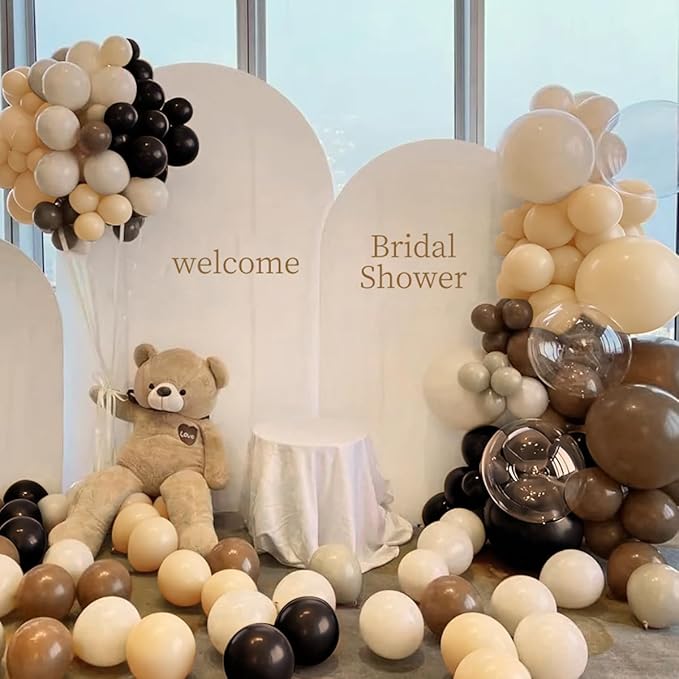 Black Brown Nude White Balloon Garland Arch Kit, 167Pcs Western Cowboy Balloons for Boy First Rodeo Wild West Country Birthday Farm Boho Chic Baby Shower Wedding Party Decorations