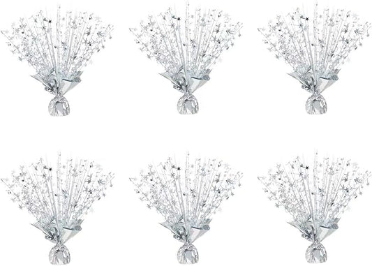 Metallic Foil Spray Centerpiece Stars for Wedding, Birthday, Anniversary, Christmas Table Decor, Holiday Festival Baby Shower Graduation Mantle Party Decorations (silver630)