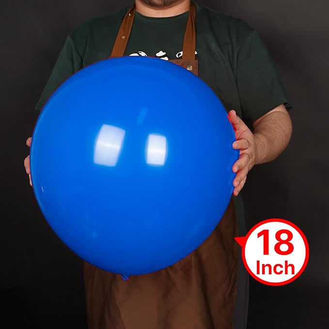 PartyWoo Royal Blue Balloons 20pcs of 18 Inch Dark Blue Latex Balloons for Wedding Baby Shower Gender Reveal Anniversary Graduation Under The Sea Men Birthday Bachelorette Party Decorations Blue-Y5