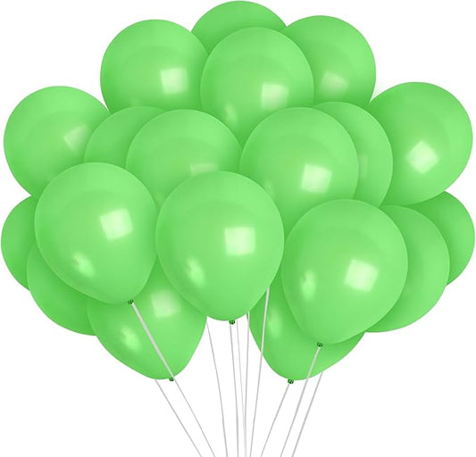 Treasures Gifted Light Green Balloons - Lime Green Balloons - Latex Party Balloons - Neon Green Balloons 12 Inch - Premium Large Green Balloons - Apple Green Balloons - 100 Balloons Bulk