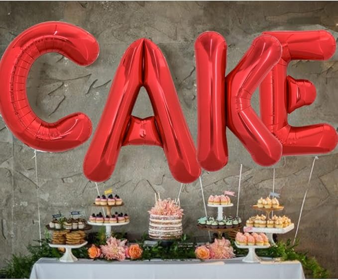 TONIFUL 40 Inch Large Bright Red Letter Balloons A-Z, Giant Jumbo Helium Foil Mylar Big Letter K Balloons for Birthday Party Anniversary Wedding Decorations