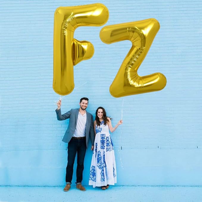 TONIFUL 40 Inch Large Gold Letter Z Balloons, Helium-Filled Foil Mylar Big Balloons for 2026 New Year Eve Graduation Wedding Baby Shower Birthday Party Anniversary Decorations