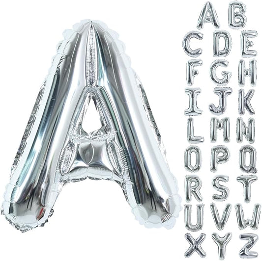TONIFUL 40 Inch Large Silver Letter A Balloon - Foil Mylar Big Letter for 2026 New Year Eve Graduation Wedding Baby Shower Birthday Party Anniversary Supplies Decorations