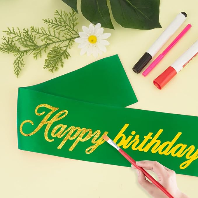 4pcs Green Sash Pageant Sash Graduation Sash Bridal Sash Bridesmaid Sashes Homecoming Court Sash Bride To Be Sash For Bridal Shower Princess Sash Green Blank Sashes Happy Birthday Sash For Women