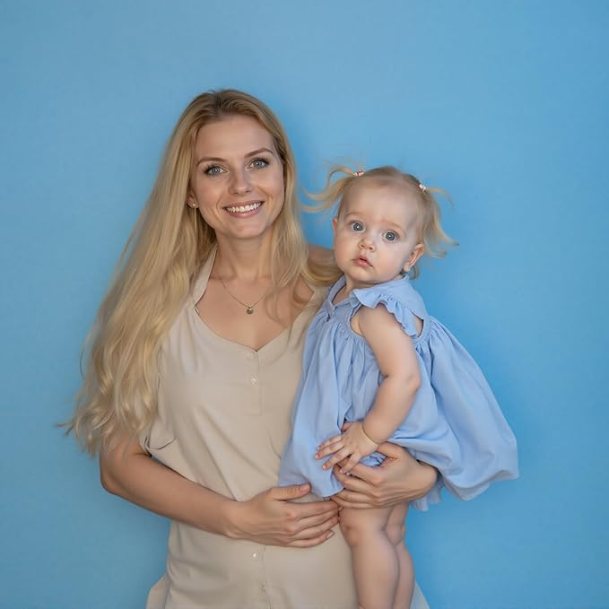 Kate Seamless Paper Backdrop for Photography Blue Seamless Backdrop Paper (86''x32.8' Lite Blue)