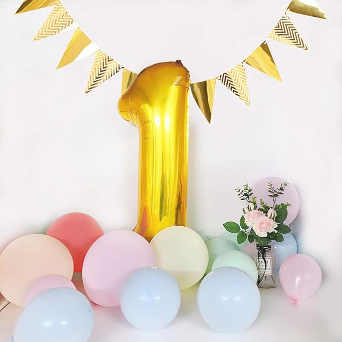 TONIFUL 40 Inch Gold Large Numbers Balloon 0-9,Foil Mylar Big Number Balloon Digital 7 for 2026 Graduation New Year Eve Birthday Party,Wedding, Baby Shower Engagement Photo Shoot, Anniversary