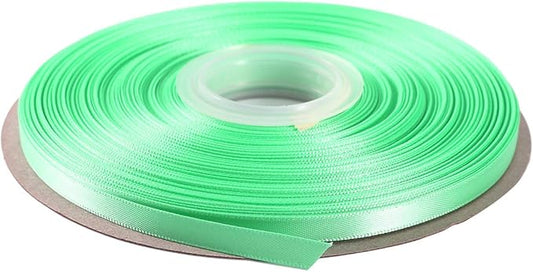 ITIsparkle 1/4" Inch Double Faced Satin Ribbon 50 Yards-Roll Set for Gift Wrapping Scrap Books Party Favor Hair Braids Baby Shower Decoration Floral Arrangement Craft Supplies, Aqua Ribbon