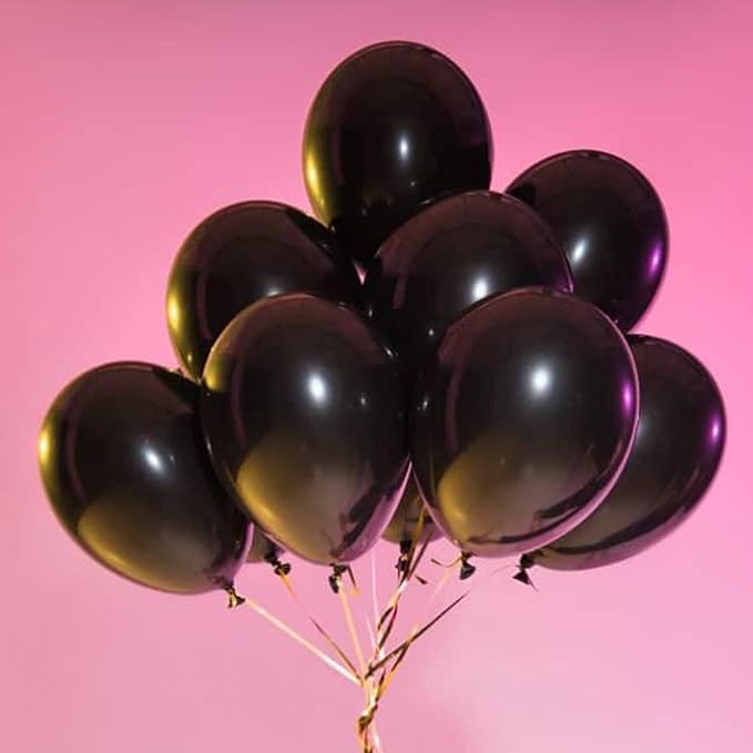 Voircoloria 105pcs Black Balloons 12inch Party Latex Balloons for Birthday Graduation Baby Shower Anniversary New Year Holiday Party Decorations