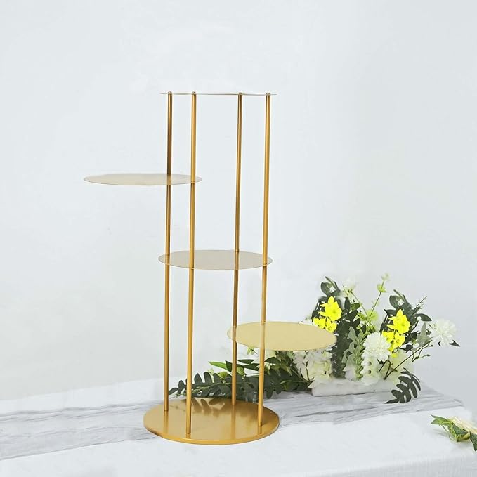 Efavormart 2 Sets of Large Metallic Gold Bird Cage Wedding Centerpiece Table Party Decor All Occasions - 9",13" Tall