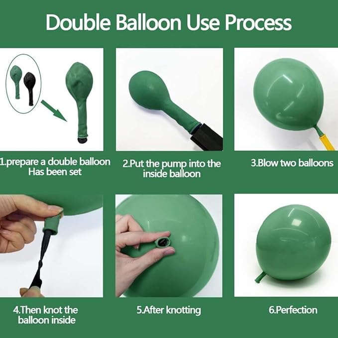 Green White Balloons Double Stuffed Dusty Green Bobo Pearl Balloon Arch Kit Latex Light Olive White Balloon Garland for Bridal Shower Birthday Baby Shower Wedding Anniversary Baptism Decor