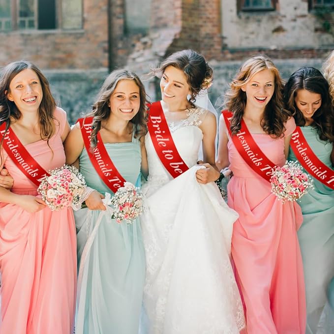 12 pcs Red Sash Blank Sash for Bride To Be Birthday Bride Sashes Bachelorette Prom Queen Sashes for Pageants Wreath Miss Americana Christmas Party Deocr Red
