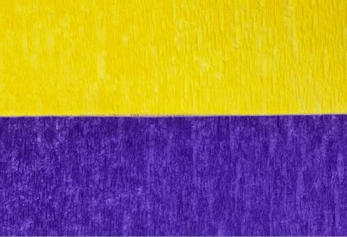 K-Kraft USA-Made Hanging Decorative Crepe Paper Streamers for Birthday, Party, Holiday, School, Wedding, Shower, or Graduation (Purple and Gold Yellow, 2 Rolls Each)