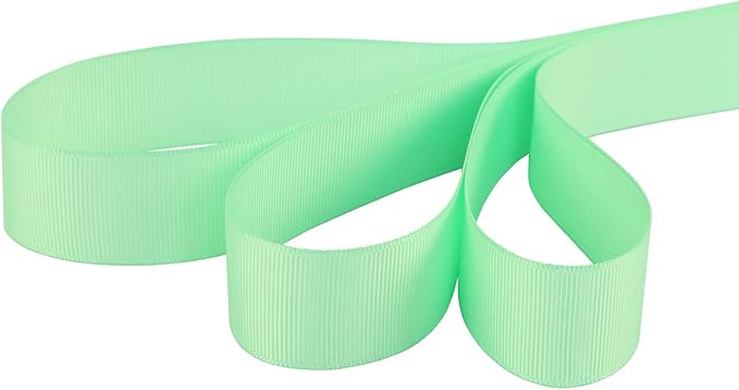 Ribbonitlux 1" Wide Solid Grosgrain Ribbon 25 Yards (530-Mint）, Set for Gift Wrapping, Party Decor, Sewing Applications, Wedding and Craft