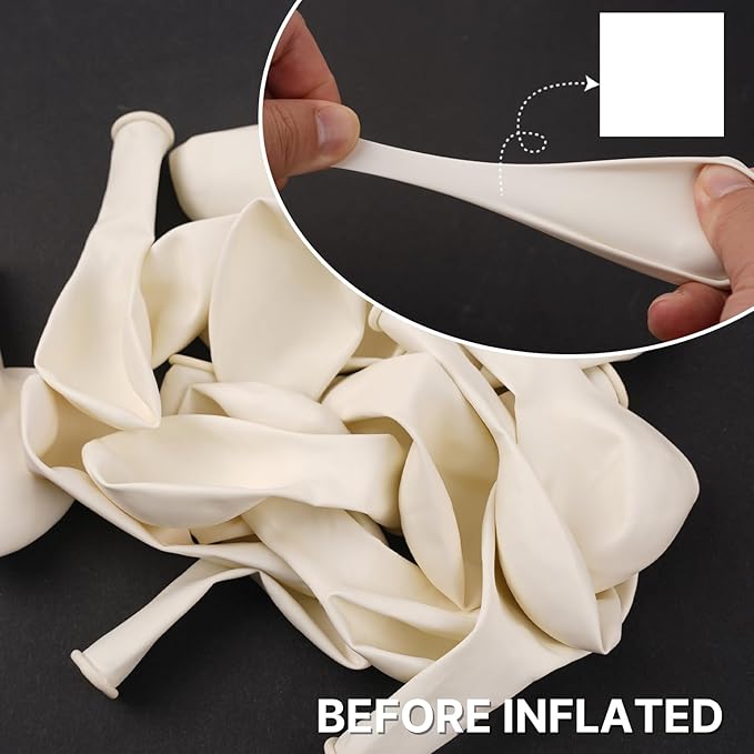 PartyWoo Balloons, 50 pcs 5 Inch Matte White Balloons, for Balloon Garland or Balloon Arch as Party Decorations, Wedding Decorations, Neutral Baby Shower Decorations, White-Y13