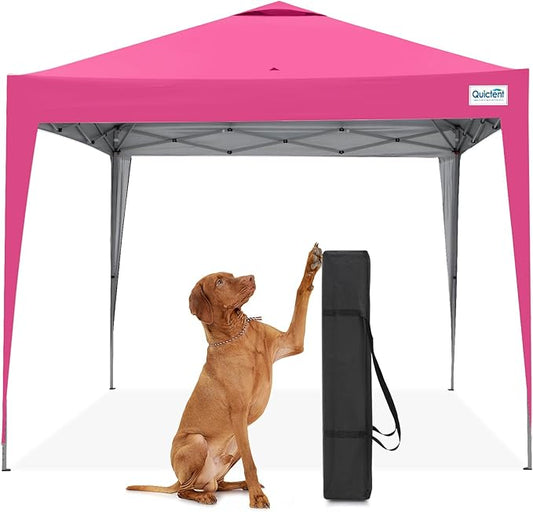 Quictent 10x10 Pop Up Canopy Tent Without Sidewall, Instant Setup Gazebo for 1 Person, Portable & Compact, Waterproof & UV Protection, Ideal for Camping, Beach, Parties, and Outdoor Events