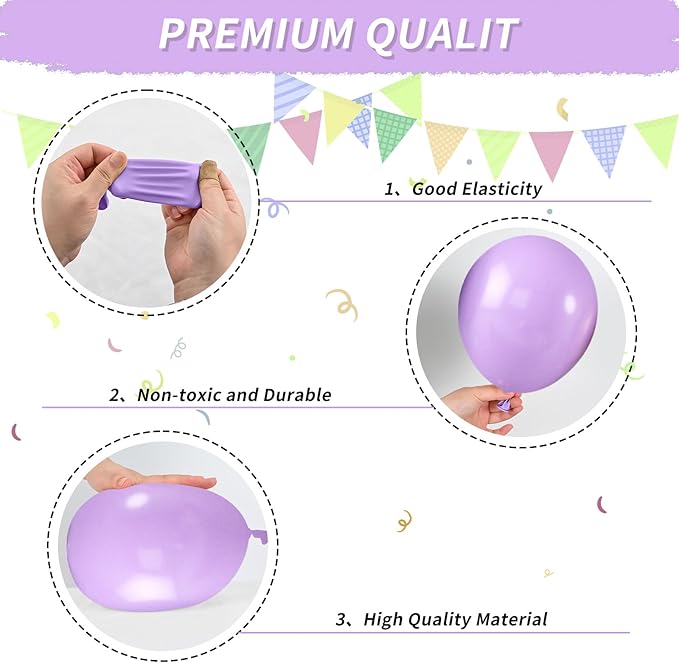 Purple and Sage Green Balloons, Purple Lavender Sage Balloon Cream White Gold Balloons, Light Metallic Purple Gold Balloon for Boho Birthday Wedding Graduation Party Baby Shower Decoration
