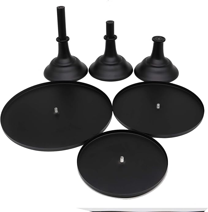 3-Set Cake Stands, Black Dessert Display Plate Cupcake Stands for Baby Shower Wedding Birthday Party Celebration Home Decor