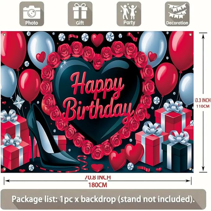 71x43 inch Birthday Porch Banner Large hanging birthday party decoration suitable for indoor/outdoor terraces and backyards - Colorful celebration banner slogan with "Happy Birthday" design, made of high strength and durable fabric, suitable for partie...