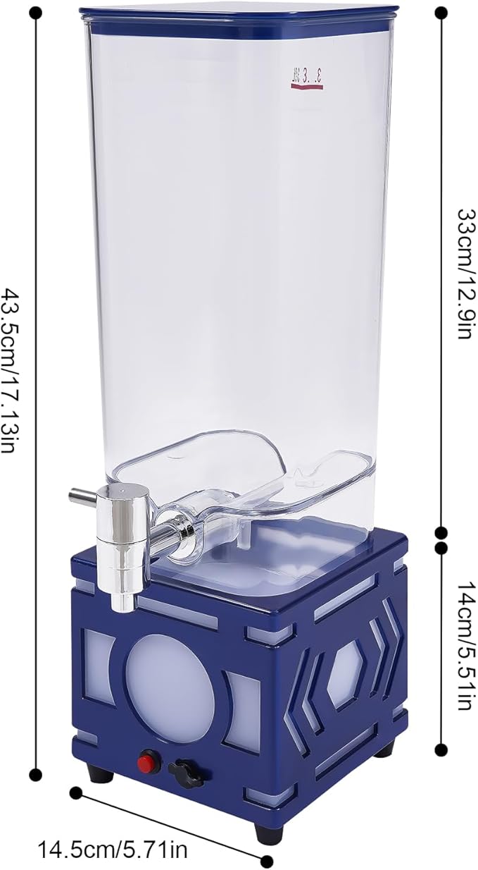 0.79 Gallon Beverage Dispenser With Stand,Single Tank Water Ice Tea Beer Margarita Juice Drink Dispenser with LED Lights,Plastic Clear Water Jar Dispenser with Spigot for Home Bar Parties (Dark Blue)