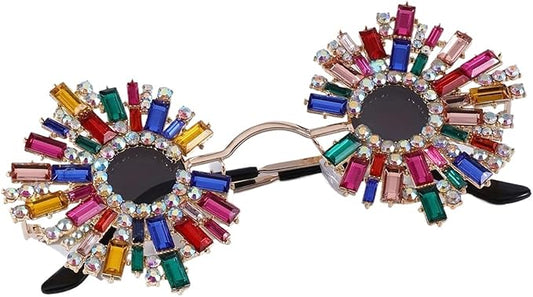 Mixed Color Party Y2K Cute Crazy Fun Rhinestone Decorative Sunglasses