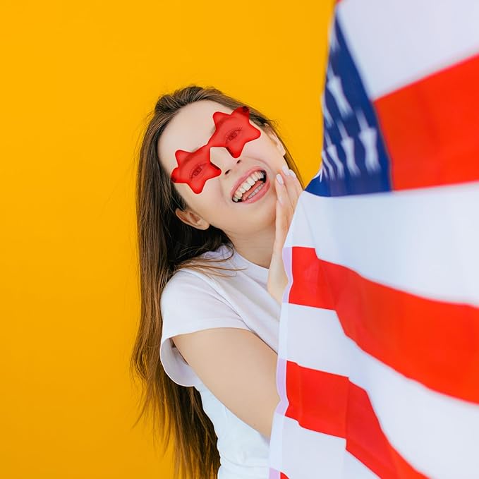 REHALY 8/12 Pairs Star Shaped Sunglasses Rimless Candy Star Sunglasses Pentagram Glasses for Women Men Party Streetwear