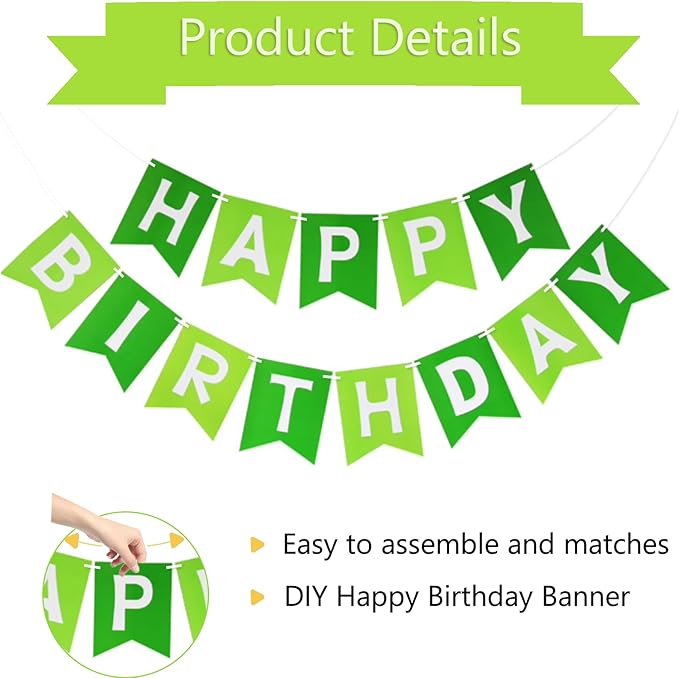 Happy Birthday Banner Party Banner Birthday Hanging Decoration for Women Men Girls Boys Adults Pets Party Backdrop Wall Decor Party Supplies