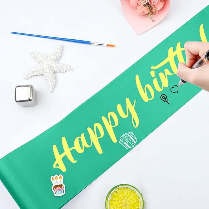 12 Pcs Sash Blank Satin Sash Party Favors Mintgreen Sash Plain Sash Pageant Sash Satin Sash Sashes for Birthday, Wedding, Graduation, DIY, Beauty Pageant, Hen Party, Homecoming, Make Your Own Sash