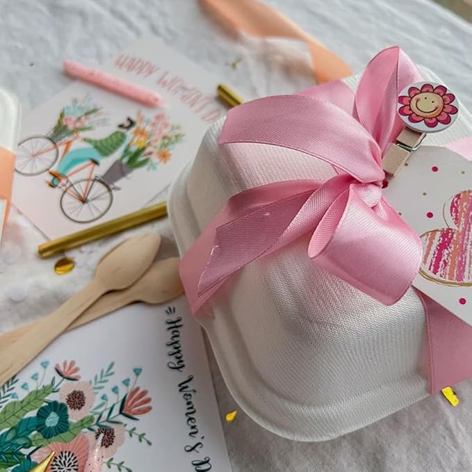 2 Rolls Red Pink Ribbon, 3/8 Inch x 50 Yards Satin Pink Red Fabric Ribbon for Flower Bouquets, Gift Wrapping, DIY Crafts, Birthday Cakes, Holiday, Wedding Party and Mother’s Day Decorations