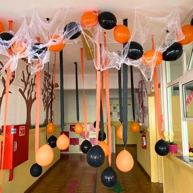 Premium Orange Crepe Paper Streamer - 81 ft (1 Pc) - Perfect for Birthdays, Weddings, and Events