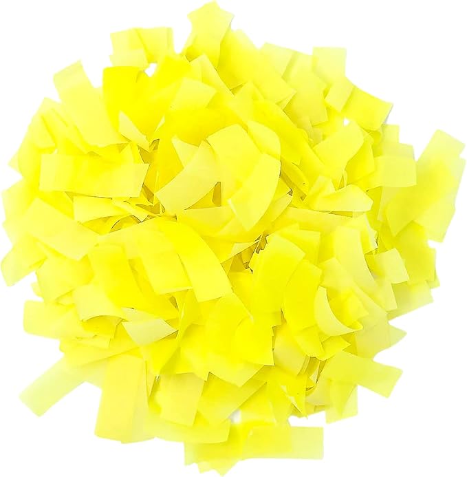 Ultimate Confetti, Yellow UV Glow Rectangular Biodegradable Confetti -Tissue Paper Flame-Resistant & Slow-Falling Confetti for Cannon and Launcher use - Best for Celebrations - 1 lb, 16 oz