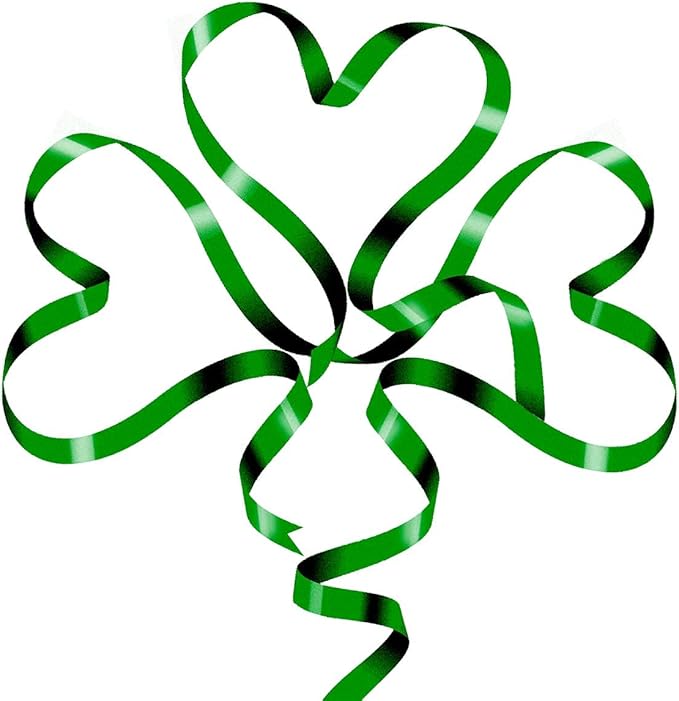 Green Curling Ribbon St Patricks Day Metallic Crimped for Saintt Pattys Day Clearance Gift Wrapping Curls Decoration, Floral Ribbons & Florist Crafts