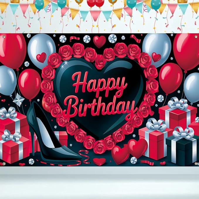 71x43 inch Birthday Porch Banner Large hanging birthday party decoration suitable for indoor/outdoor terraces and backyards - Colorful celebration banner slogan with "Happy Birthday" design, made of high strength and durable fabric, suitable for partie...