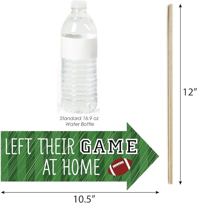 Big Dot of Happiness Funny End Zone - Football - Tailgating Party Photo Booth Props Kit - 10 Piece