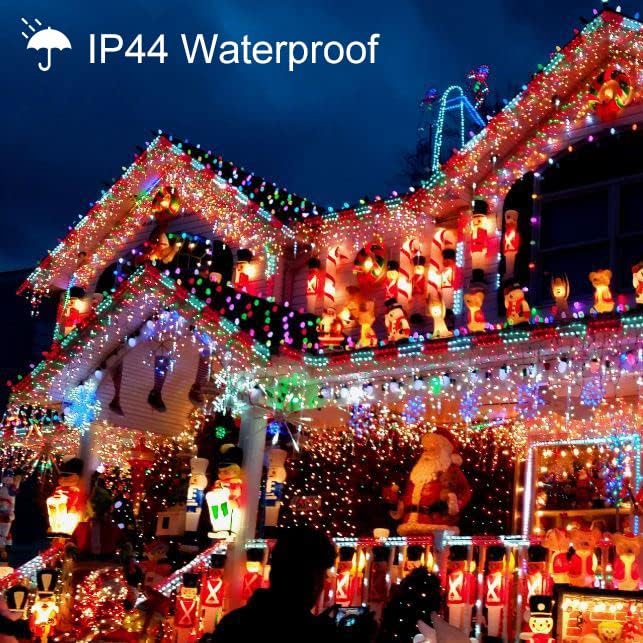 Toodour Multicolor 82ft 200 LED Christmas String Lights with 8 Modes, Timer, Low Voltage Indoor Fairy Twinkle Lights for Home, Garden, Party, Holiday, Tree, Christmas Decorations