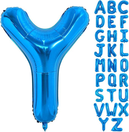 TONIFUL 40 inch Large Blue Letter Y Balloons,Giant Alphabet Letter Balloons for 2026 Graduation Birthday Party Anniversary Graduation Decorations