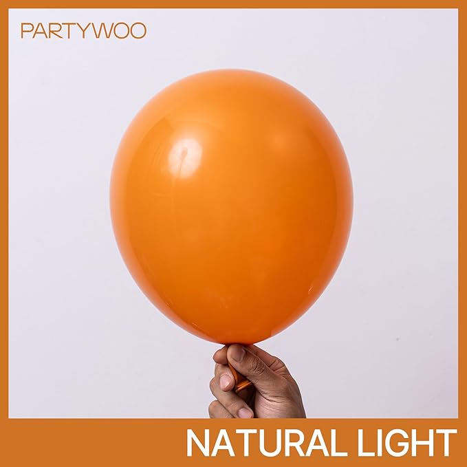 PartyWoo Burnt Orange Balloons 152pcs Different Sizes of 18 12 10 5 Inch Terracotta Rust Fall Color Autumn Boho Balloon Arch Kit Garland for Thanksgiving Halloween Fall Party Decorations Orange-F53