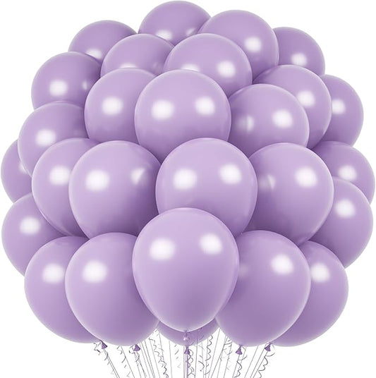 Voircoloria Lilac Purple Balloons, 66pack 12inch Faded Purple Latex Party Balloons for Wedding, Birthday, Graduation, Bridal Shower, Baby Shower, Gender Reveal, Anniversary Party Decorations