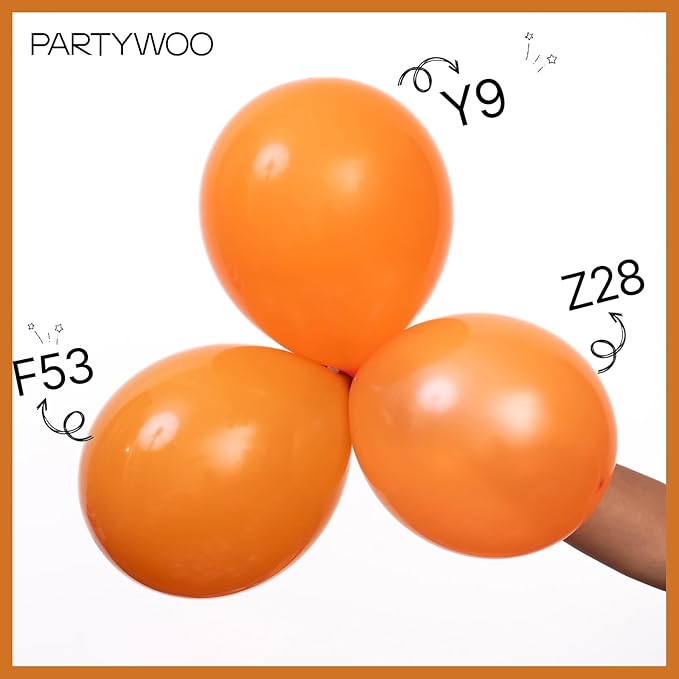 PartyWoo Burnt Orange Balloons 152pcs Different Sizes of 18 12 10 5 Inch Terracotta Rust Fall Color Autumn Boho Balloon Arch Kit Garland for Thanksgiving Halloween Fall Party Decorations Orange-F53