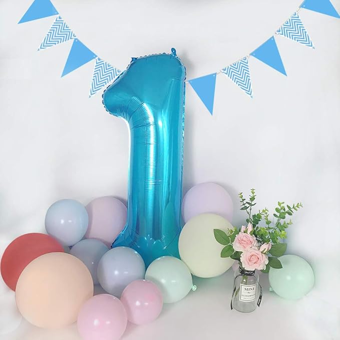 TONIFUL 40 Inch Blue Large Numbers Balloon 0-9 Foil Mylar Big Number 8 Balloon Digital 8 for 2026 Graduation New Year Eve Birthday Party Bridal Shower Engagement Photo Shoot, Anniversary