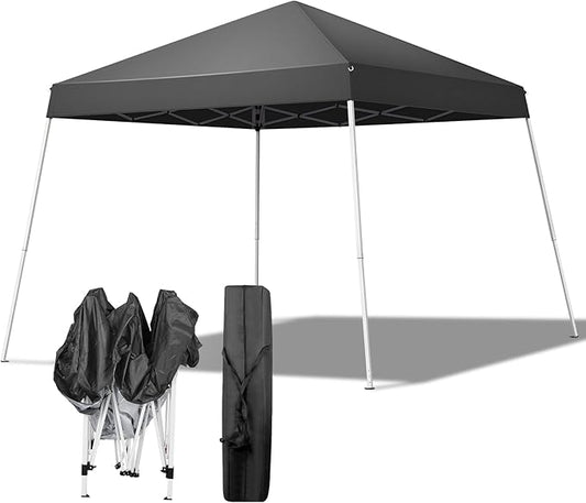 Outvita Canopy 7.8x7.8' Pop Up Commercial Instant Gazebo Tent, Waterproof & UV Protection Canopy Tent with Slant Legs for Party Wedding Birthday BBQ Events