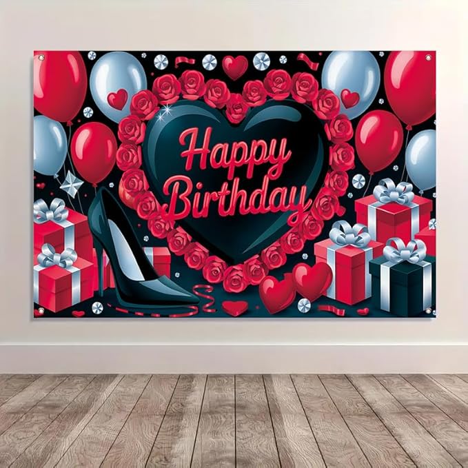 71x43 inch Birthday Porch Banner Large hanging birthday party decoration suitable for indoor/outdoor terraces and backyards - Colorful celebration banner slogan with "Happy Birthday" design, made of high strength and durable fabric, suitable for partie...
