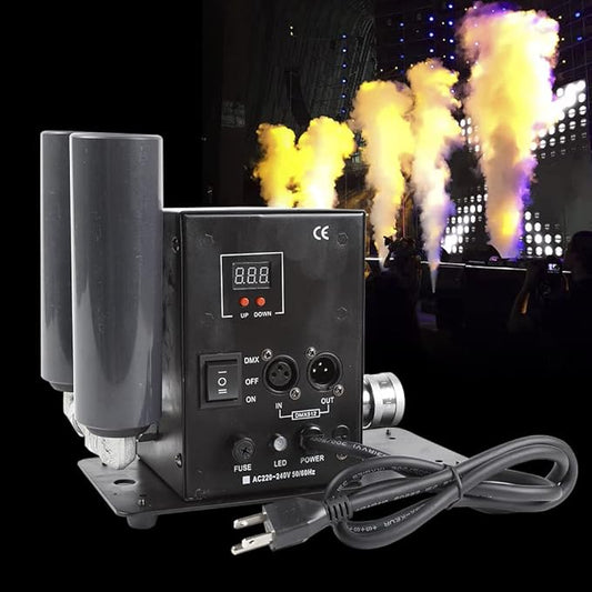 Stage Fog Maker CO2 Jet Machine, 2 Channels CO2 DMX Cannon Air Column CO2 Jet Machine Night Club Bar DJ Party Stage Show Jet Effect Fogger Smoker